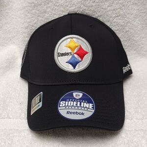 Reebok NFL Pittsburgh Steelers L/XL Stretchfit Hat - New